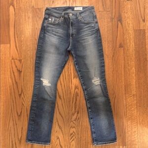 Ag Adriano Goldschmied Mari High Rise Slim Straight Leg Jeans